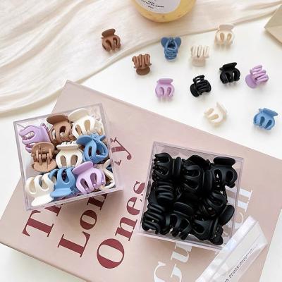 China Simple Temperament and Plastic Claws Hair Clips Matte Mini Small Crab Hair Barrettes Girls Cute Hair Accessories Wholesale Clip for sale