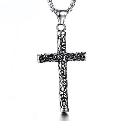 China Wholesale Hot Selling Punk Faith Jesus Cross Stainless Steel Hip Hop Pendant For Men for sale