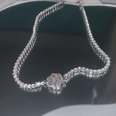 China Full Camellia Pendant Women Girls Choker Necklace From Custom Graceful Sparkly Rhinestone Rhinestone by Fantasy Sweetie for sale