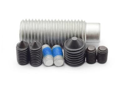 China High Strength Grub Screw Fasteners DIN914 DIN913 Steel Hex Socket Cone Point Set Screw for sale