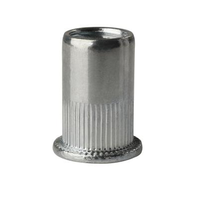 China Flat Head Rivets Nut With Vertical Grain ML08AL Zinc Plated Cold Heading Steel for sale