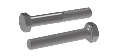 China Carbon Steel Q195 Plain Hexagon Head Screws DIN 601 558 EN ISO 4016 4018 for sale