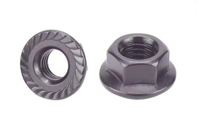 China Din 6923 ISO 4161 Hexagon Nut With Flange Carbon Steel 35K A3 Plain Class 4 Class 8 for sale