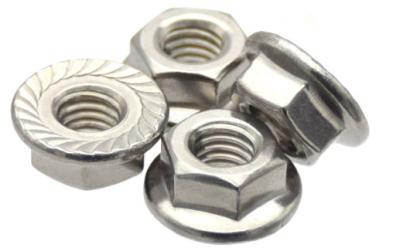 China Stainless Steel SUS304 Hexagon Flange Nuts Din 6923 ISO 4161 for sale