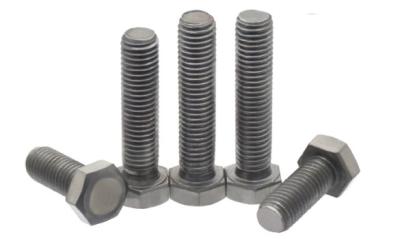 China Full / Half Thread Plain Carbon Steel Hexagon Head Bolts With Fine Pitch DIN961 EN ISO8676 for sale