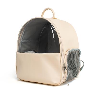 China High Extinguishing Value Stored Pet Backpack Shoulder Pet Cat Visually Permeable Ventilated Bag for sale