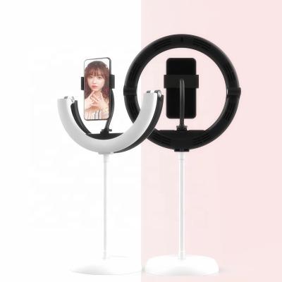 China 10 Inch Selfie Ring Light Low CCT Adjustable Brightness and Color Temperature Collapsible Ring Light with Stand for sale