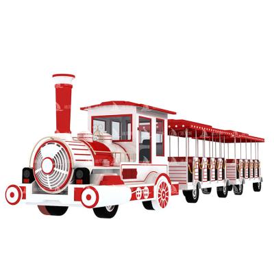 China China Factory Steel Outdoor Amusement Equipment Children Adult Electric Trackless Train For Sale for sale