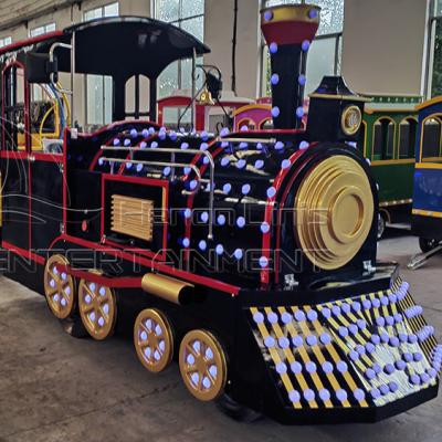 China Indoor park amusement steel equipments and factory price outdoor high quality battery trackless train en venta