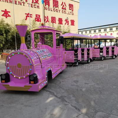 China Imitation of antique amusement park tower shopping mall battery trackless tourist train for sale en venta