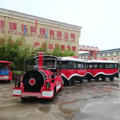 China Imitation of tour tourist battery amusement park road train antique shopping mall trackless train en venta