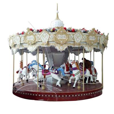 China Factory price luxury commercial playground amusement park outdoor carousel for sale for sale