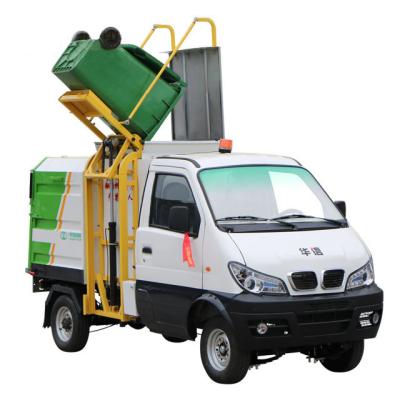 China Hotels Electric Sanitation Truck / Battery Operated Vehicles Garbage Collection Truck With Bin Tipper for sale