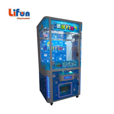 China Cheap Arcade Prize Vending Game Machine From Guangzhou Factory Metal Cabinet And Tempered Glass Scissors Cut Professional Game Machine for sale