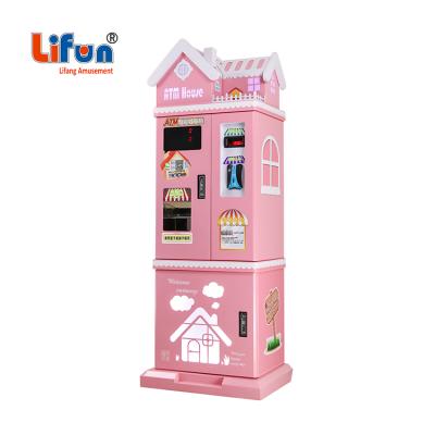 China Factory Sale Metal Cabinet and Tempered Glass Hot Arcade Prize Vending Game ATM Coin Bank Dispenser Token Coin Exchange Machine For Sale for sale