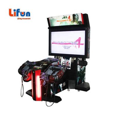 China Coin Operated High Quality Metal+Plastic Base Zone Of The Dead 4 Arcade Shooting Game Machi Visual Gun Amusement Sminulator Chamber for sale