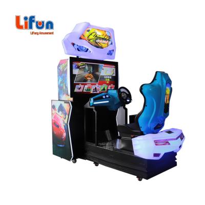 China Metal / Fiberglass Motion Coin Operated Simulator Dynamic Car Racing Game Machine for sale