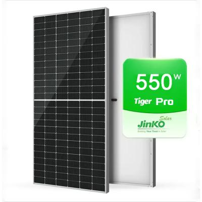 China Residencial Half Cut Mono Facial Solar Panel Jinko Tiger Pro 540w 545w 550w 545w Module Solar Panel Energy Systems for sale