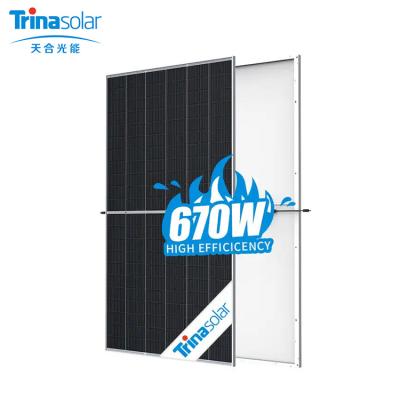 China Home Commercial Module Factory Price 650w 660w 670w Solar Panels Trina Solar Worlds Roof Tesla Solar System PV Panel for sale