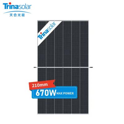 China Home commercial solar system Trina Solar Panel Prices Vertex 635w 650w 660w 665w 670w TSM-DE21 big power solar panel kit for sale