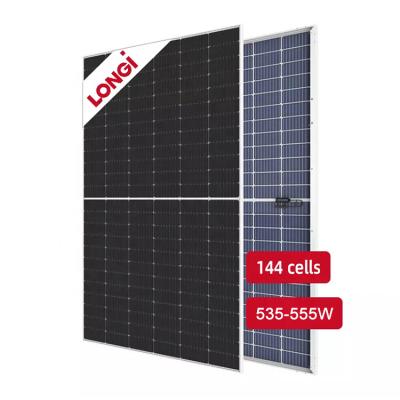 China EVA/POE China Tier 1 Brand Longi LR5-72HBD 144 Cells 535w 555w Mono Solar Panel For Solar Power System Water Pump Solar System for sale