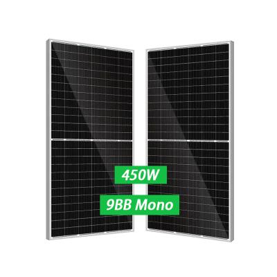 China Solar Panels Full 450 Watt Power Solar Panel 500w 144 Cell Solar Panel Low Cut Price Home Commercial Solar System Half Cut Price for sale