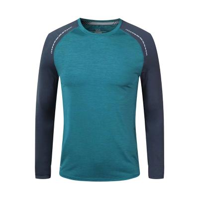 China Popular Training Gym Long Sleeve Casual Slim QUICK DRY T-shirt Contrast Color Mens Sports T Shirts for sale