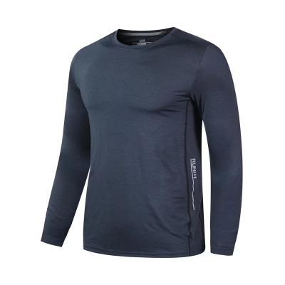 China New Trending QUICK DRY Men's Sports Wear Customized Logo Fashion O Neck Casual Long Sleeve Sports Breathable T-Shirts for sale