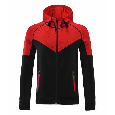 China Simple Design Long Sleeve Breathable Polyester Full Zip Up Hoodies Tracksuits Jacket Waterproof Jogging For Men for sale