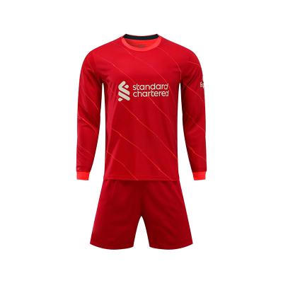 China Square 2022 New Club Long Sleeve Classic Wear Soccer Jersey Cheap Football Uniforms for sale