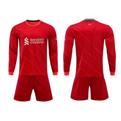 China Sets New Jersey 2022 Cheap Football Jersey Set Number Name Red Home Custom Football Training for sale