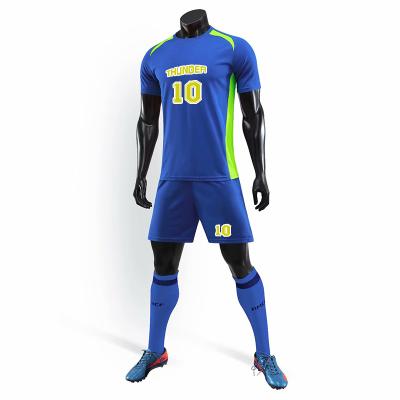 China Sets Wholesale Custom Soccer Suit Mens Soccer Club Training Shirt Soccer Wear Football Uniform Set for sale