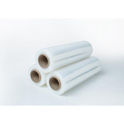 China Factory direct transparent charter moisture proof LLDPE hug cover hand stretch films for wrap or package products and pallet loads for sale