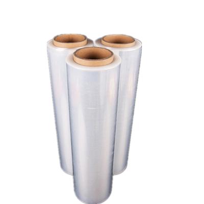 China Factory Direct Moisture Proof LLDPE Charter Grab Tangle Hand Transparent Stretch Films For Wrap Or Bundle Products And Pallet Loads for sale