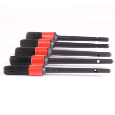 China Plastics Handle & PP Hair SAIOTER 5 Pcs Set Soft Cleaning Brush Car Hair Detailing Brush With Handle for sale