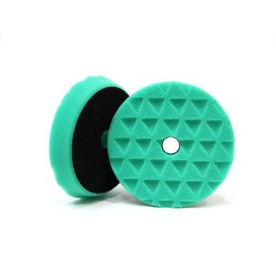 China High Efficiency 5 Inch Green Round Germany Sponge Diamond Car Polishing Foam Pad Tool Cutting Finish Pads For Auto Wax Polishing Detailing for sale