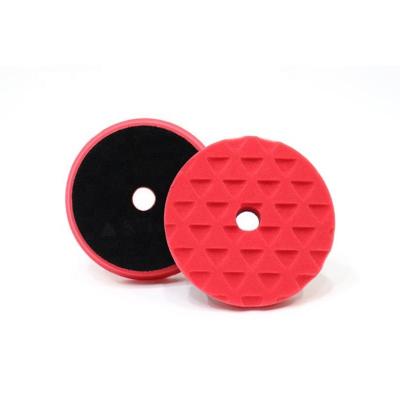 China High Performance / Eco-Friendly 5 Inch Red Round Germany Foam Diamond Auto Waxing Sponge Disc Cutting Pads Detailing Polishing Buffing Polishing Pads for sale