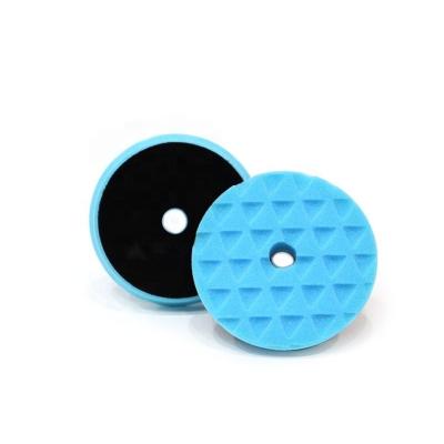 China High Performance / Easy Work 5 Inch Blue Round Car Polishers Polishing Germany Diamond Sponge Vehicle Waxing Polishing Detailing Foam Pads Trimming Finishing for sale