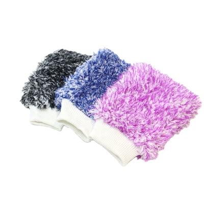 China Microfiber Chenille Lambswool Car Household Washing Mitt Soft Blended Cloth Mitt Auto Washing Cleaning Cloth Gloves MIT for sale