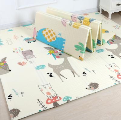 China Large Washable Eco-Friendly Non-toxic Soft Waterproof Folding Baby Play Mat Baby Crawling Play Mat for sale