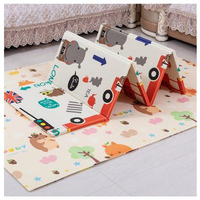 China Baby Playmat Folding Playmat Washable Crawling Mat Reversible Waterproof Portable Double Sides Baby Gym Play Mat for sale