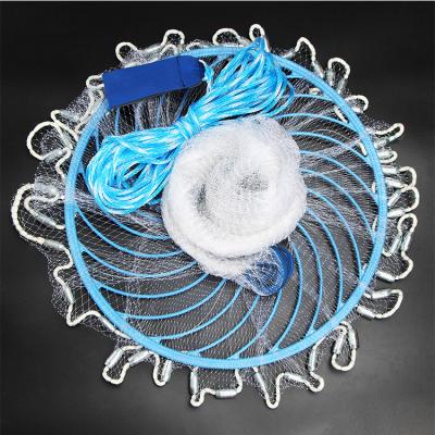 China Monofilament / Frisbee Fishing Style Multifilament Fishing Net American Casting Net With Iron Plastic Coated Sinker for sale