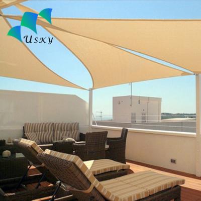 China Durable Powder Coated Poles For Sun Shade Sail Hail Protection Canopy Shade Sail For Parking Lot for sale