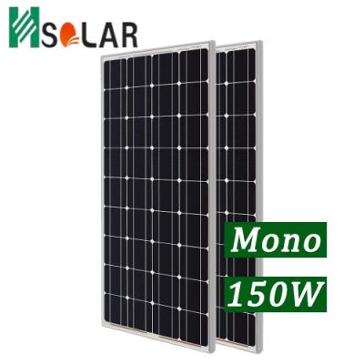 China Renewable Energy 150W 155W 160W Mono Solar Cell Solar Panel 4 Square Mm for sale