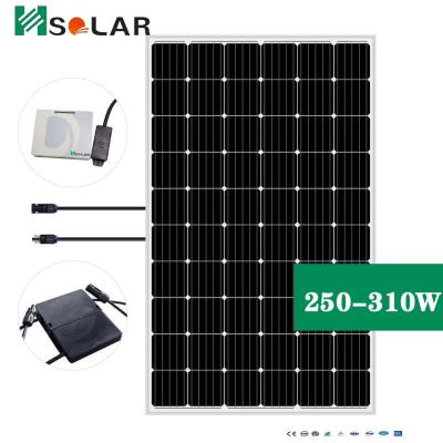 China Factory supply china solar panel 250w 260w 270w 280w 290w 300w 310w monocrystalline solar panels 4 square millimeter for sale