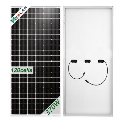 China 9 Solar Panels 370 Half Watt 120 Solar Panel 370 Solar Cell Design Solar PV Power Modeuls 370W 9BB Mono Panels for sale