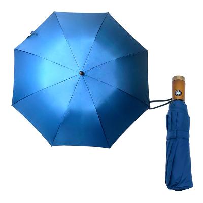 China Contemporary and Narrow Hot Sale Wholesale Automatic Outdoor Windproof Umbrella Custom Logo Three-Folding Umbrella for sale