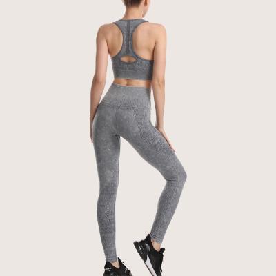 China High Waist Breathable Warm Workout Leggings Two Piece Sport Fitness Sale Yoga Bra+ Set Women With Wholesale Price for sale