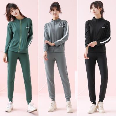 China High quality QUICK DRY plus size for women sporty fitness tracksuit 2 piece ladies Tracksuits for sale