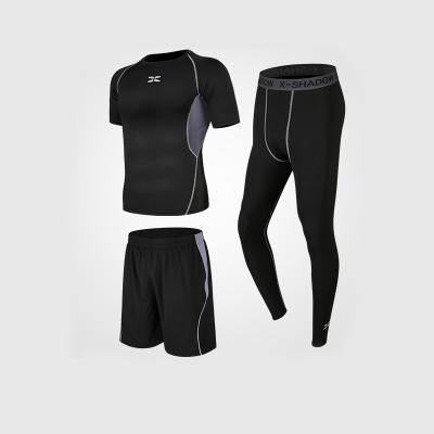 China Quick-drying Quick-drying short-sleeved T-shirt good quality fitness suit basketball three-piece training for sale